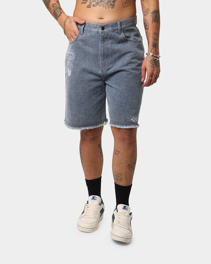 Loiter Freedom Skate Denim Shorts Blue
