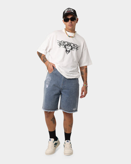 Loiter Freedom Skate Denim Shorts Blue