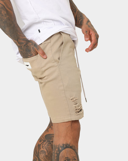 Saint Morta Annex Denim Shorts Stone