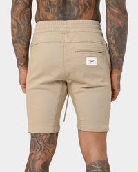 Saint Morta Annex Denim Shorts Stone