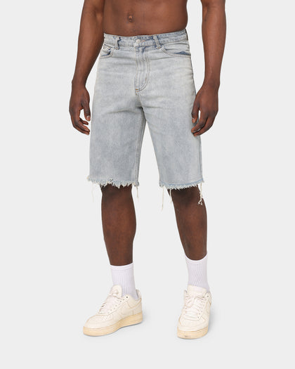 XXIII Frayed Wide Leg Shorts Light Blue