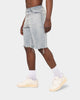 XXIII Frayed Wide Leg Shorts Light Blue