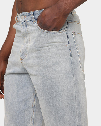 XXIII Frayed Wide Leg Shorts Light Blue