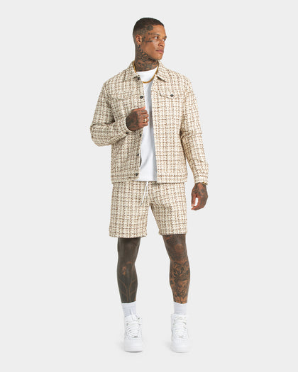 XXIII Syracuse Tweed Shorts Cream/Multi-Coloured