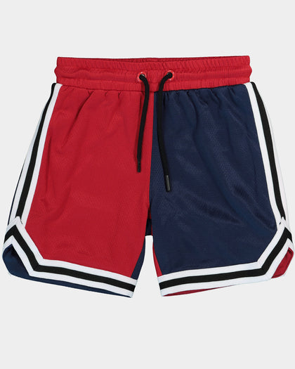 EN ES Kids Kid's Splice Basketball Shorts Red/Navy