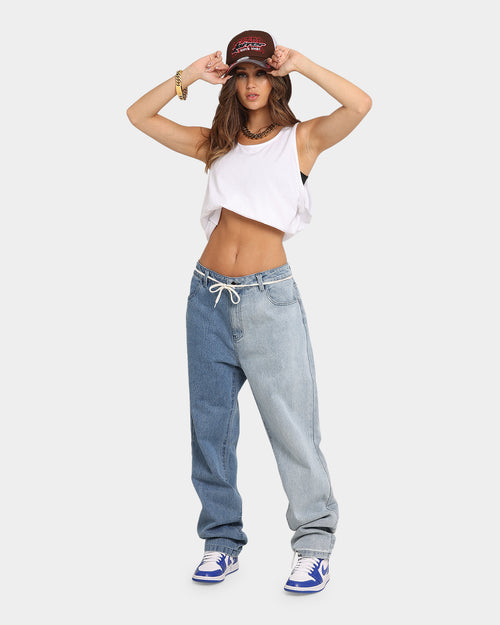 XXIII Zeke Two Tone Denim Jeans Blue