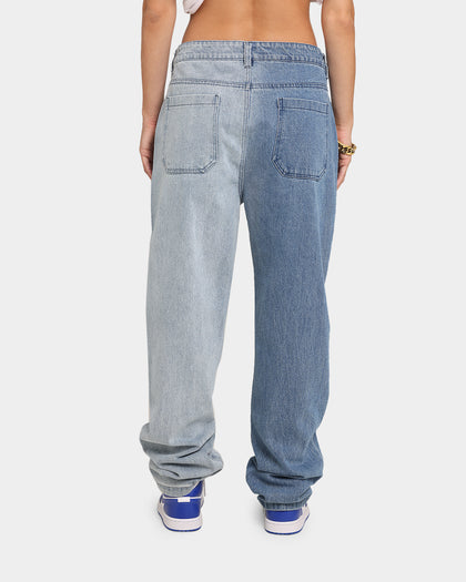 XXIII Zeke Two Tone Denim Jeans Blue