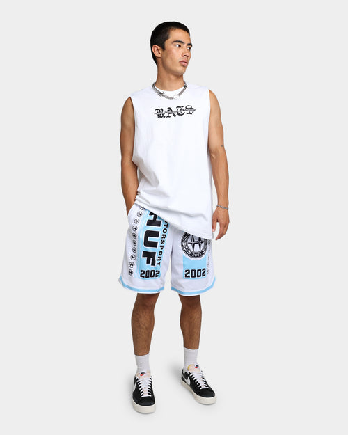 HUF H-Class Basketball Shorts White