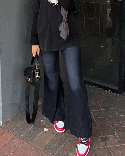 XXIII Women's Jacquie Bell Bottom Jeans Black