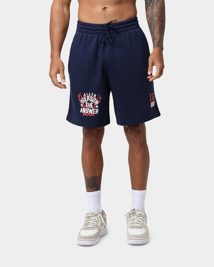 Reebok Iverson Basketball Fleece Shorts Vector Navy