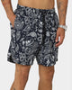 Saint Morta Paisley Skulls Beach Shorts Navy/White