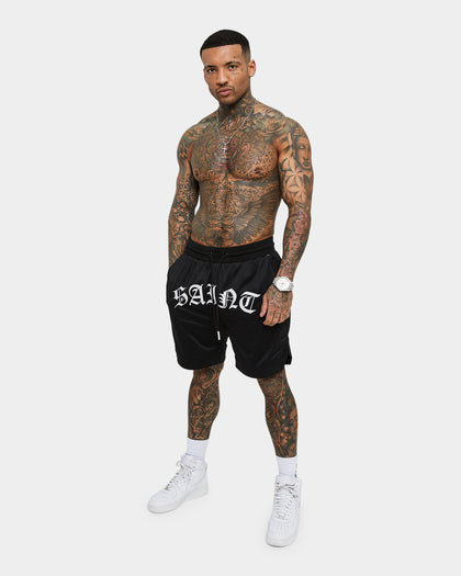Saint Morta Day Of The Dead Basketball Shorts Black/White
