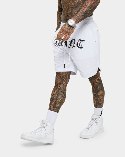 Saint Morta Day of the Dead Basketball Shorts White/Black