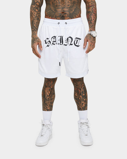 Saint Morta Day of the Dead Basketball Shorts White/Black