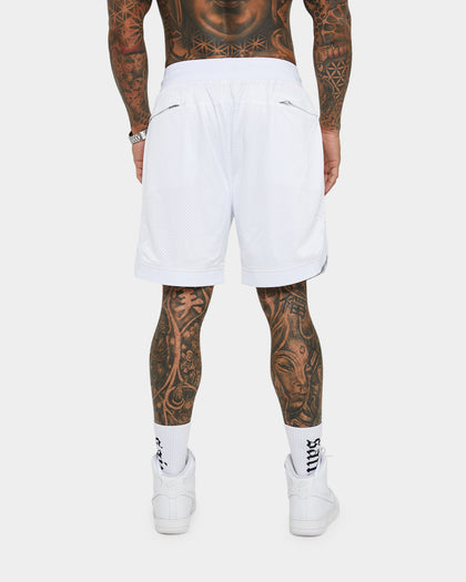 Saint Morta Day of the Dead Basketball Shorts White/Black
