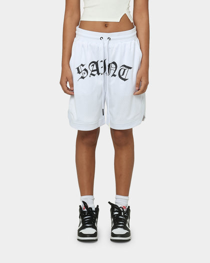 Saint Morta Day of the Dead Basketball Shorts White/Black