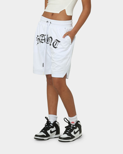 Saint Morta Day of the Dead Basketball Shorts White/Black