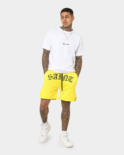 Saint Morta Day of the Dead Basketball Shorts Yellow/Black