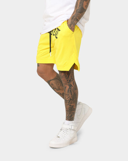 Saint Morta Day of the Dead Basketball Shorts Yellow/Black