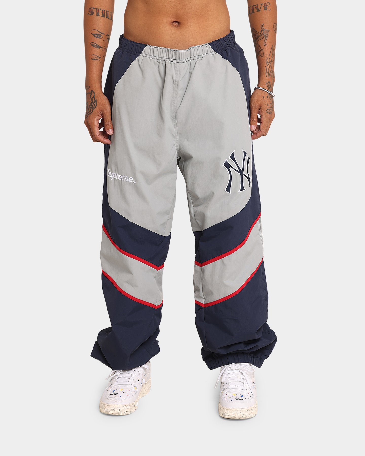 Supreme New York Yankees Track Pants Navy | Culture Kings US
