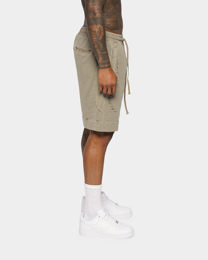 XXIII Bair Distressed Shorts Khaki