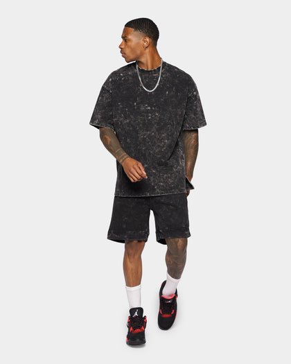 XXIII Hames Acid Wash Shorts Washed Black