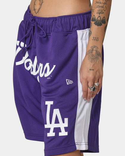 New Era Los Angeles Dodgers Basketball Shorts Purple