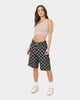 XXIII Checker Board Denim Shorts Black