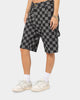 XXIII Checker Board Denim Shorts Black