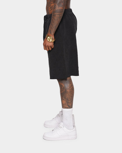 XXIII Halton Acid Wash Baggy Shorts Acid Wash Black