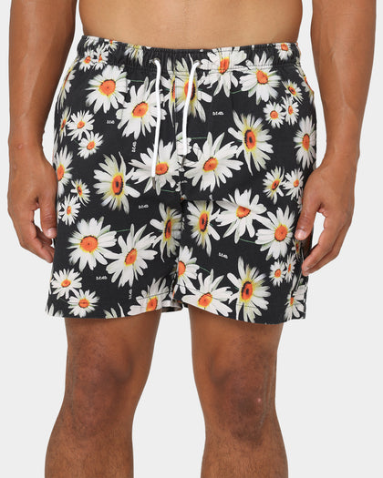 Dead Studios Daisy Beach Shorts Black/White/Yellow