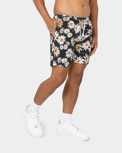 Dead Studios Daisy Beach Shorts Black/White/Yellow