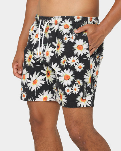 Dead Studios Daisy Beach Shorts Black/White/Yellow