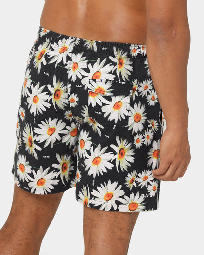 Dead Studios Daisy Beach Shorts Black/White/Yellow