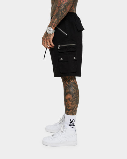 Saint Morta Desolation Cargo Shorts Black