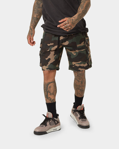 Saint Morta Desolation Cargo Shorts Woodland Camo