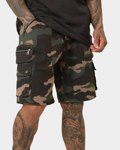 Saint Morta Desolation Cargo Shorts Woodland Camo