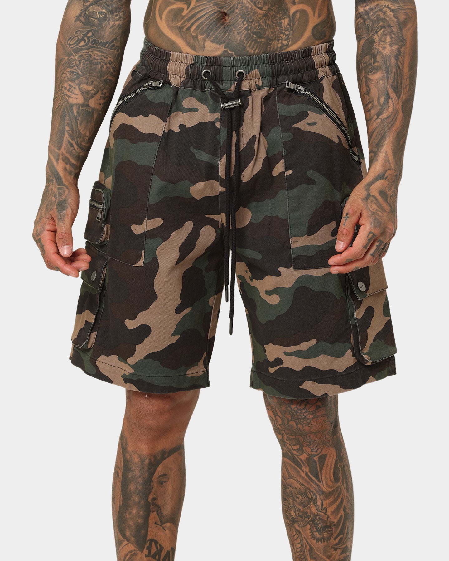 Saint Morta Desolation Cargo Shorts Woodland Camo | Culture Kings US