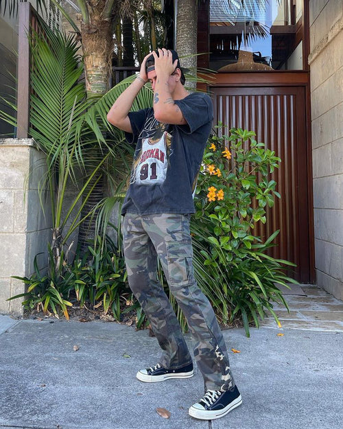 XXIII Albus Flared Camo Cargo Pants Camo