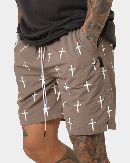 Saint Morta Daggers Shorts Dark Brown