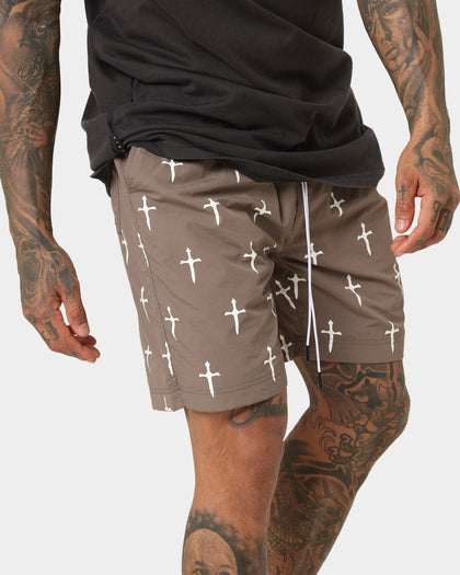 Saint Morta Daggers Shorts Dark Brown
