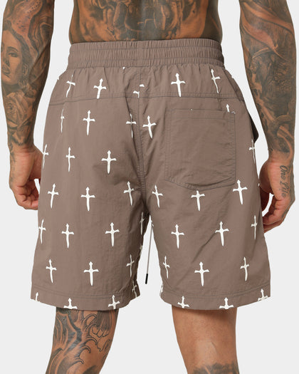 Saint Morta Daggers Shorts Dark Brown