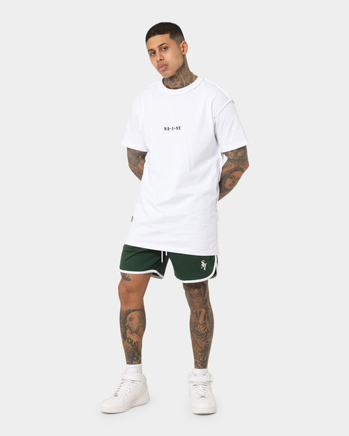 Saint Morta Icarus Mesh Shorts Dark Green/White