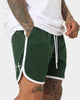 Saint Morta Icarus Mesh Shorts Dark Green/White