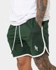 Saint Morta Icarus Mesh Shorts Dark Green/White