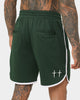 Saint Morta Icarus Mesh Shorts Dark Green/White