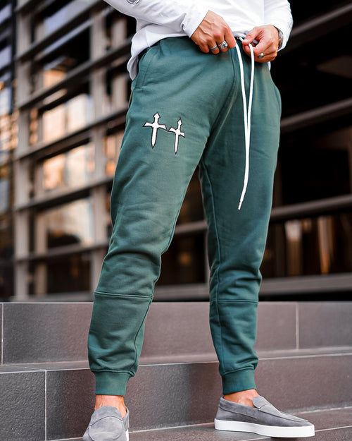 Saint Morta Graves Sweat Pants Dark Green
