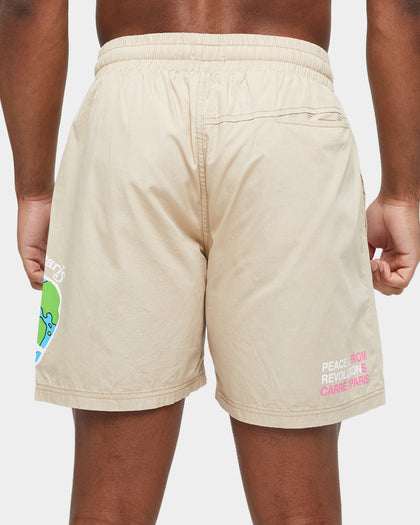 Carre World Peace Slide Shorts Stone