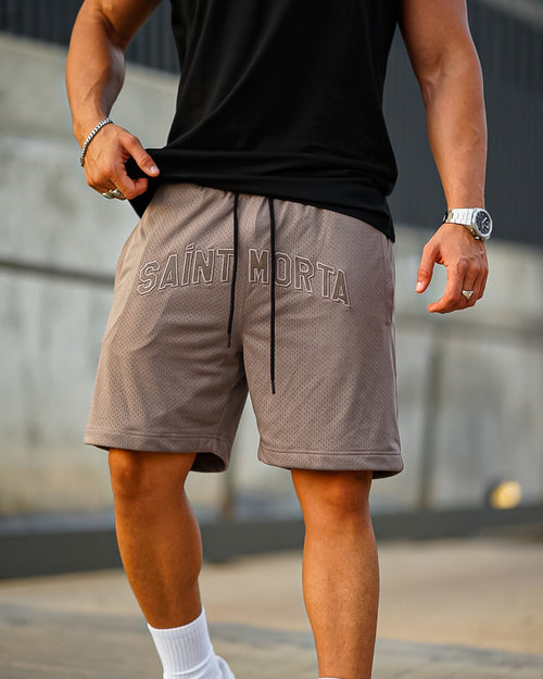 Saint Morta Kingdom Basketball Shorts Dark Brown