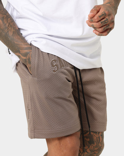 Saint Morta Kingdom Basketball Shorts Dark Brown